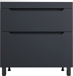 Style Line Тумба с раковиной Остин 80 графит матовый – фотография-1